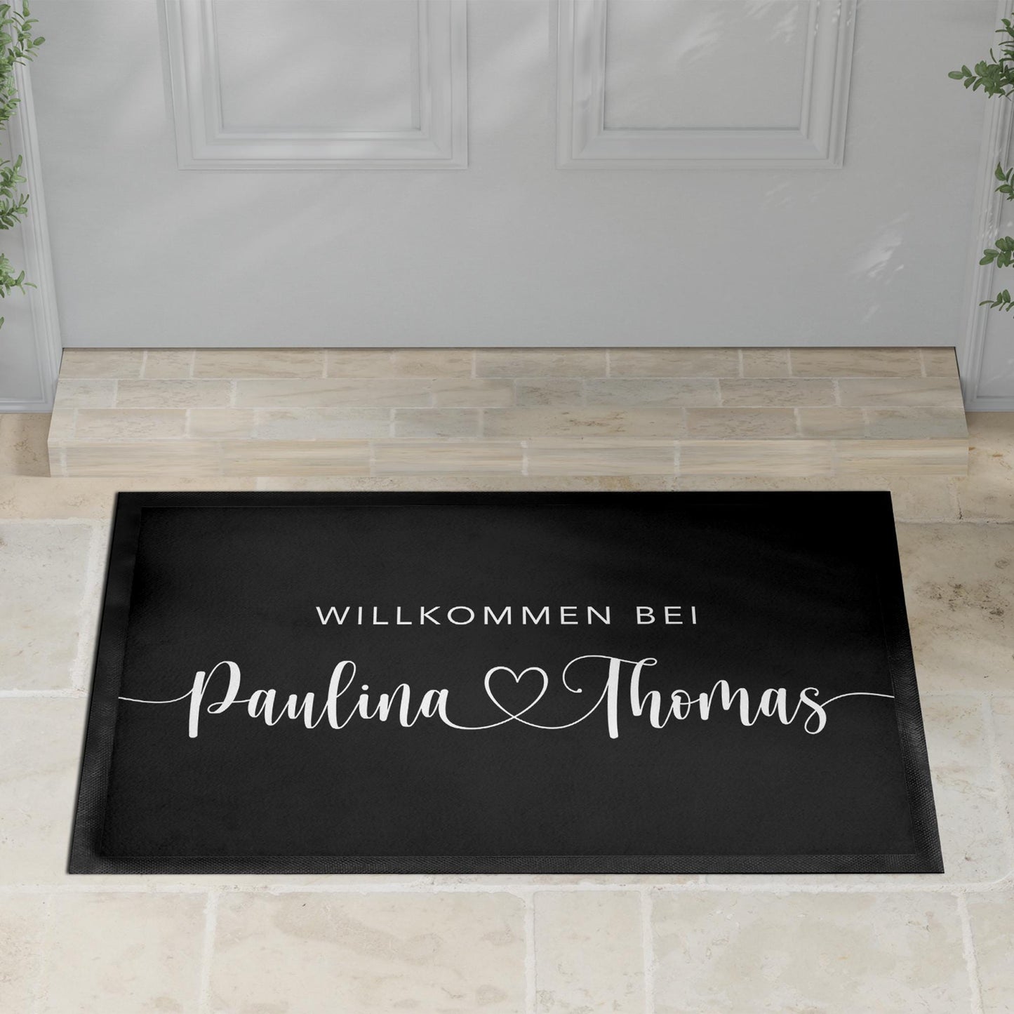 Personalisiert Fußmatte Einzugsgeschenk Wohnung Einweihungsgeschenk Geschenk zum Einzug ins Haus Schmutzfangmatte für Innen 60x40 cm