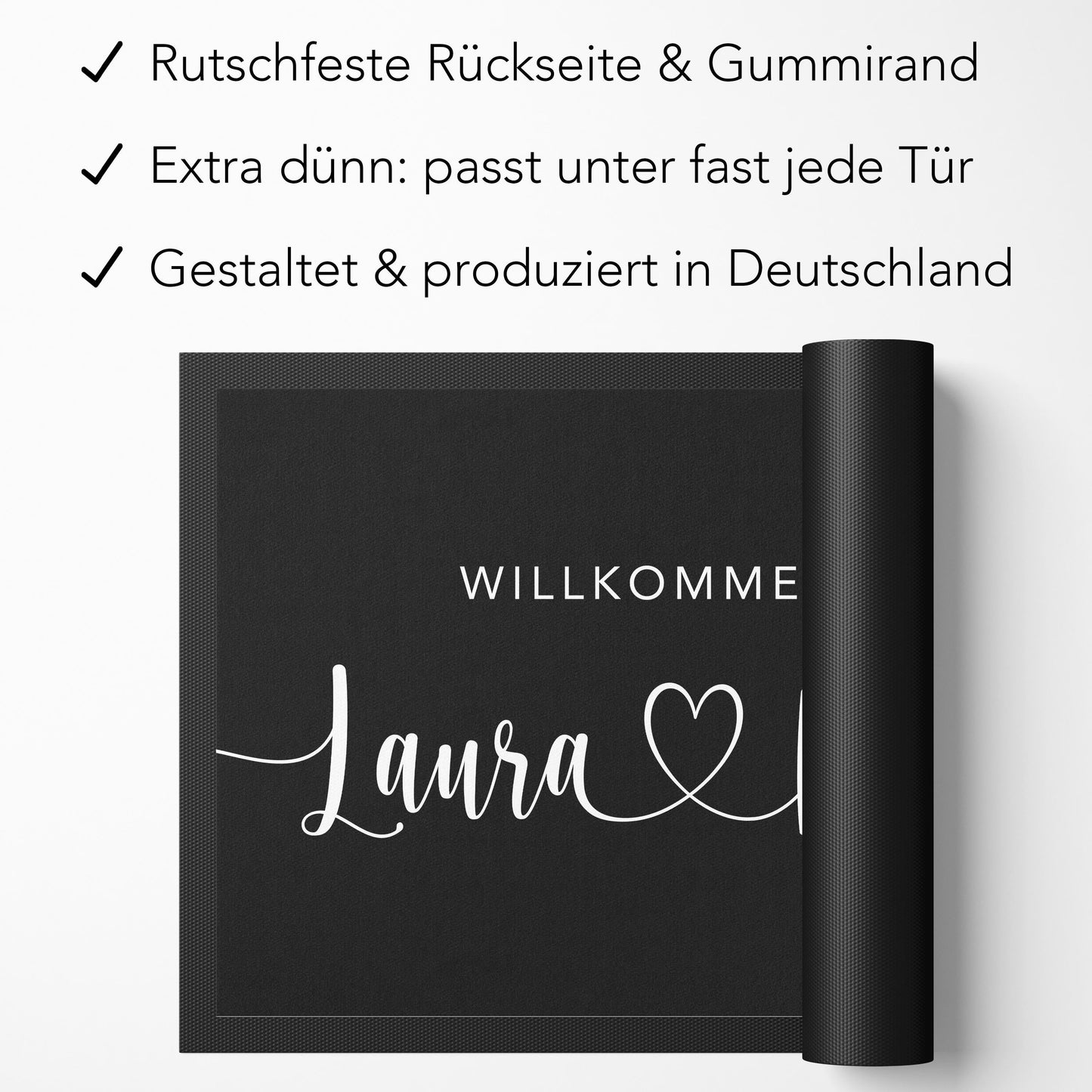 Personalisiert Fußmatte Einzugsgeschenk Wohnung Einweihungsgeschenk Geschenk zum Einzug ins Haus Schmutzfangmatte für Innen 60x40 cm