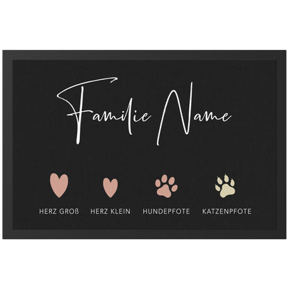 Fußmatte personalisiert Familie Einzugsgeschenk Wohnung Einweihungsgeschenk Geschenk zum Einzug ins Haus Schmutzfangmatte für Innen 60x40 cm