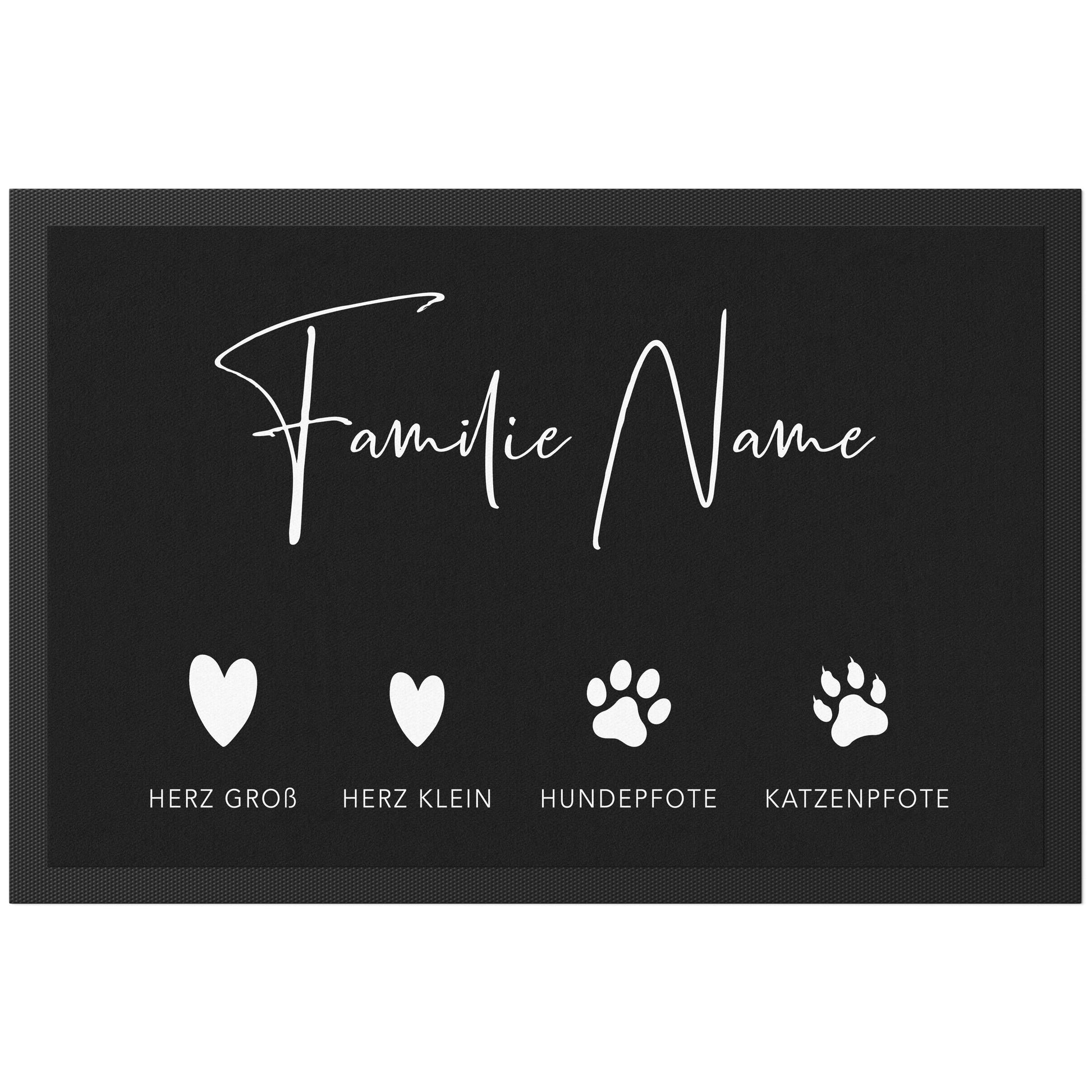 Fußmatte personalisiert Familie Einzugsgeschenk Wohnung Einweihungsgeschenk Geschenk zum Einzug ins Haus Schmutzfangmatte für Innen 60x40 cm