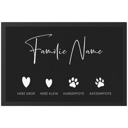 Fußmatte personalisiert Familie Einzugsgeschenk Wohnung Einweihungsgeschenk Geschenk zum Einzug ins Haus Schmutzfangmatte für Innen 60x40 cm