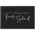 Fußmatte Familie personalisiert Willkommen Wohnung Einweihungsgeschenk Geschenk zum Einzug ins Haus Schmutzfangmatte für Innen 60x40 cm