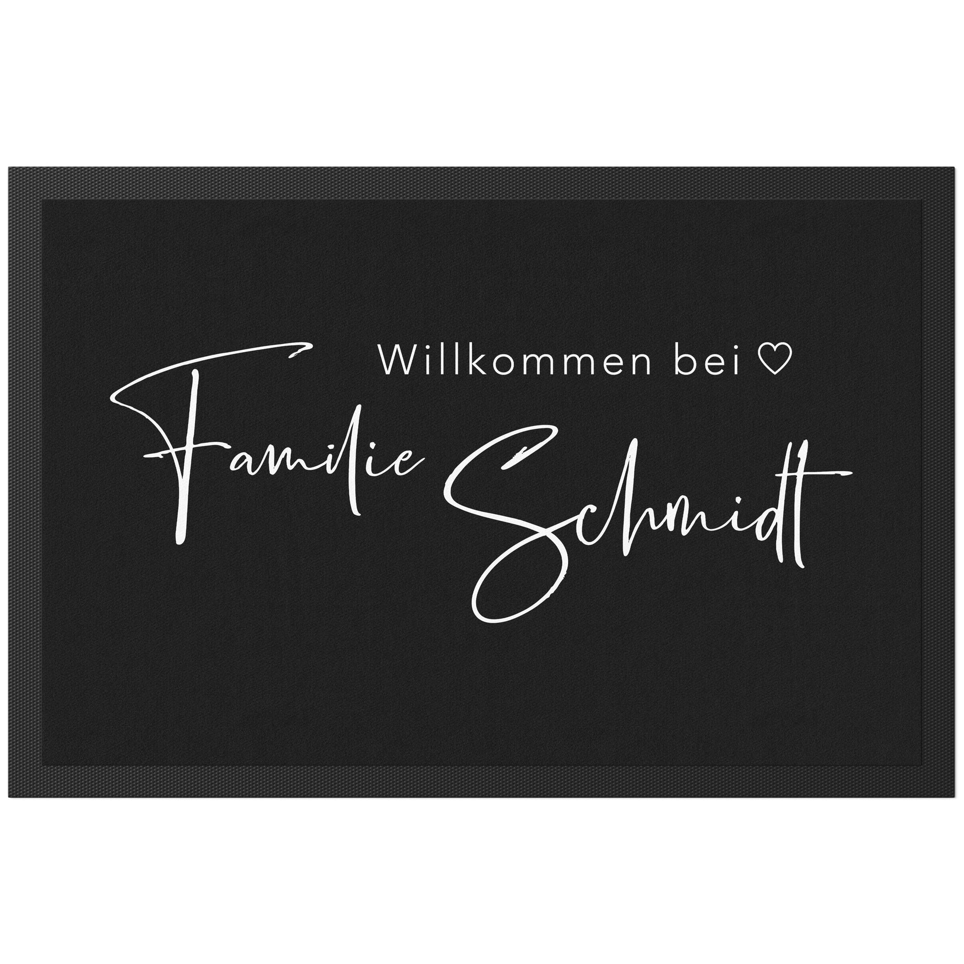 Fußmatte Familie personalisiert Willkommen Wohnung Einweihungsgeschenk Geschenk zum Einzug ins Haus Schmutzfangmatte für Innen 60x40 cm