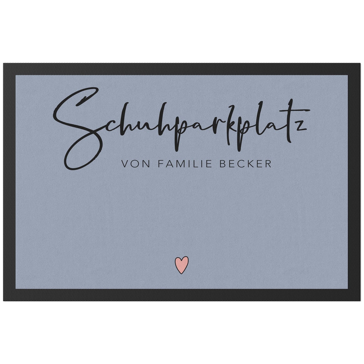 Schuhparkplatz Fußmatte personalisiert Schuhmatte Geschenk Familie Einzugsgeschenk Wohnung Fußabtreter Schmutzfangmatte für Innen 60x40 cm
