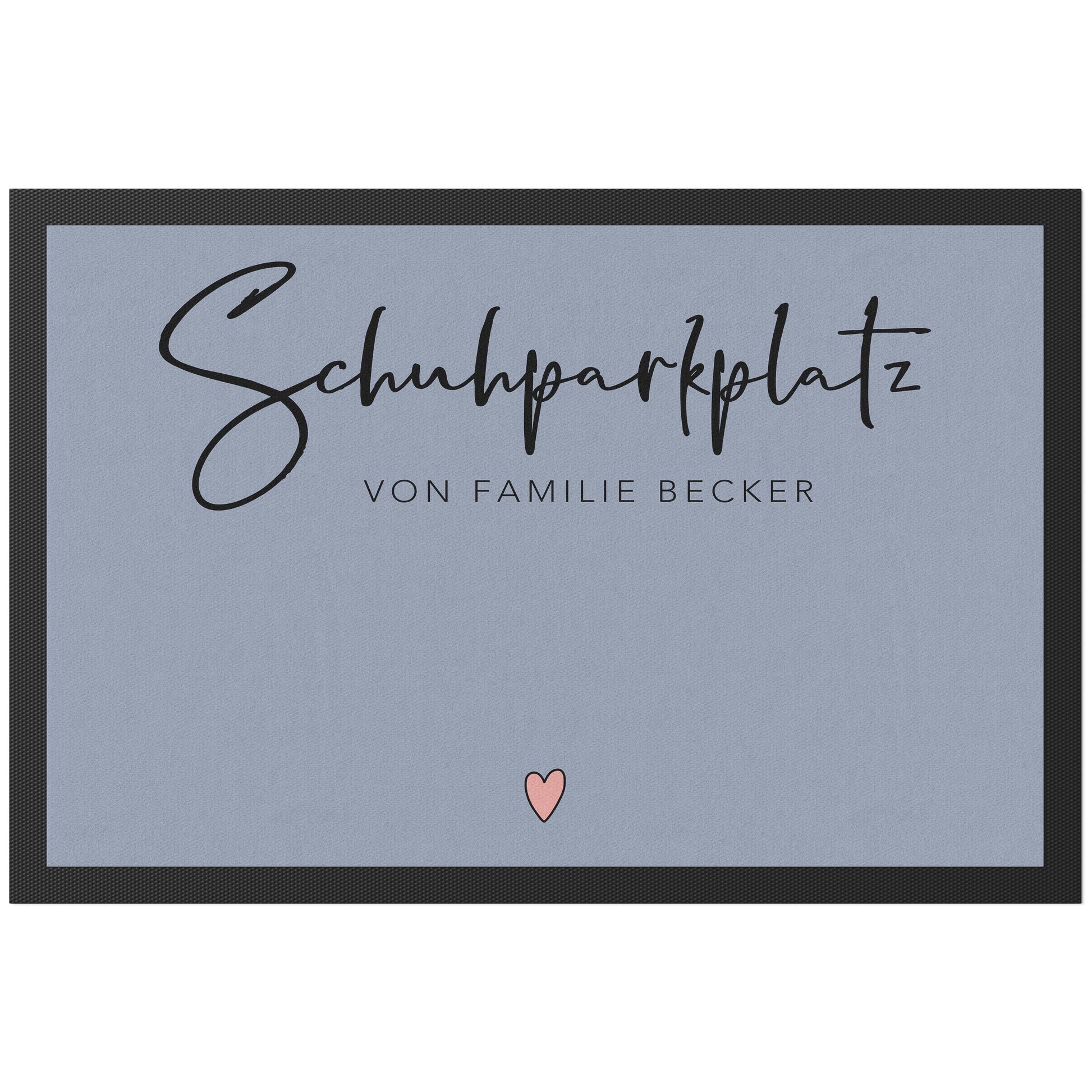 Schuhparkplatz Fußmatte personalisiert Schuhmatte Geschenk Familie Einzugsgeschenk Wohnung Fußabtreter Schmutzfangmatte für Innen 60x40 cm