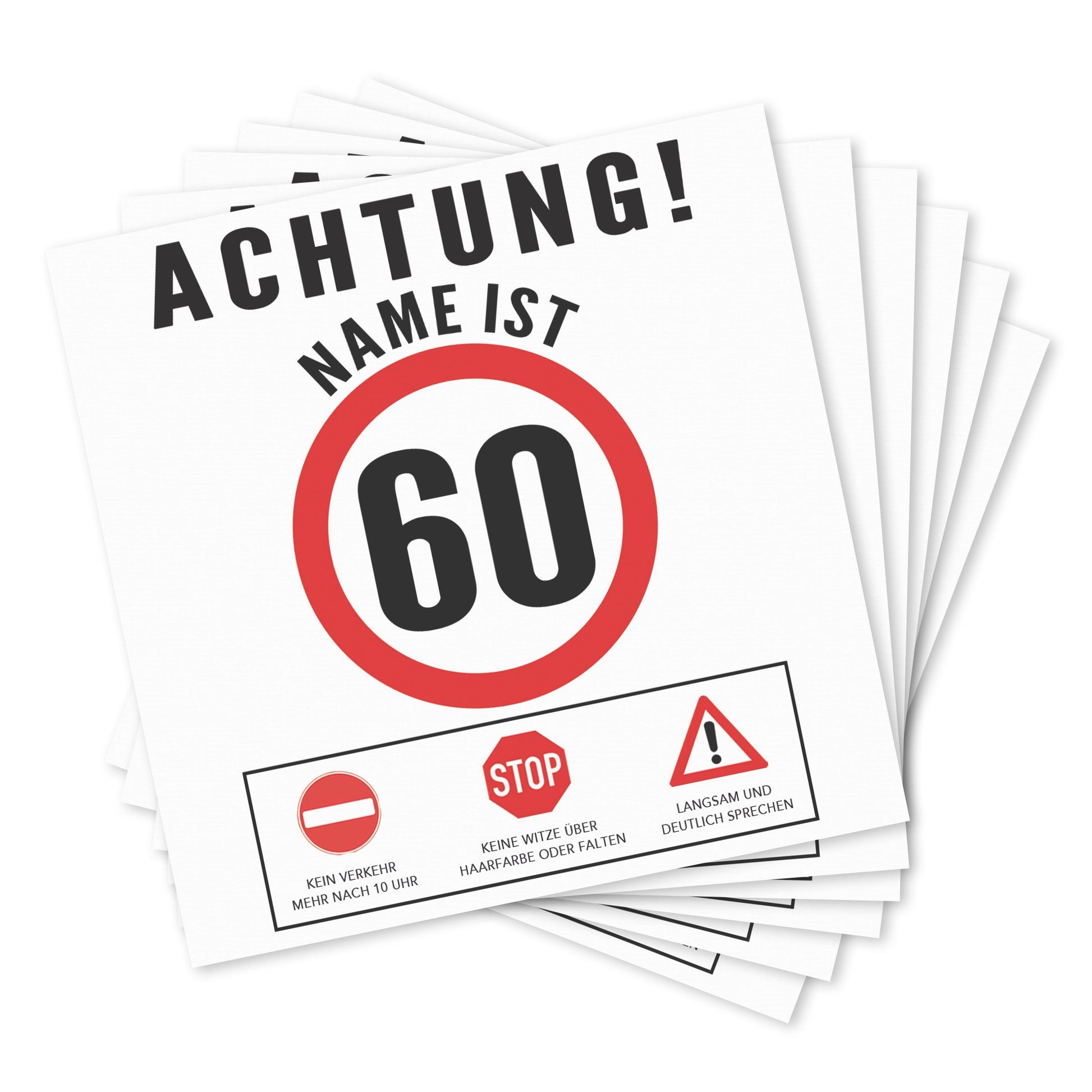 Bier Geschenk Mann 60. Geburtstag Bieretiketten personalisiert Männergeschenk Geburtstagsgeschenk Bierflaschen Etiketten 6 Stück | 9x9 cm