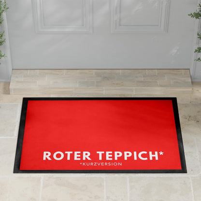 Roter Teppich Fußmatte Innen lustig Geschenk witzige Schmutzfangmatte Rot Einweihungsgeschenk Wohnung Fußabtreter für Innen 60x40 cm