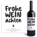 Frohe Weihnachten Weinetiketten personalisierte Flaschenetiketten Weihnachtsgeschenk Geschenk Wein Etiketten selbstklebend 2 Stk. | 10x12 cm