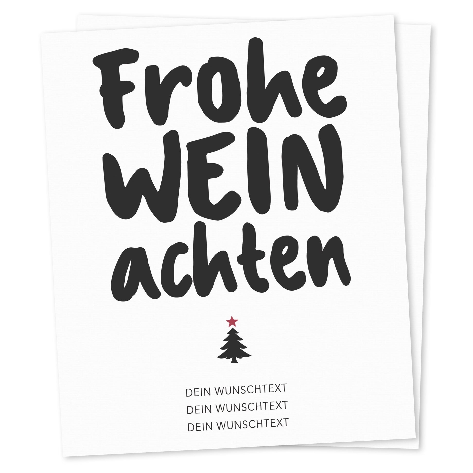 Frohe Weihnachten Weinetiketten personalisierte Flaschenetiketten Weihnachtsgeschenk Geschenk Wein Etiketten selbstklebend 2 Stk. | 10x12 cm