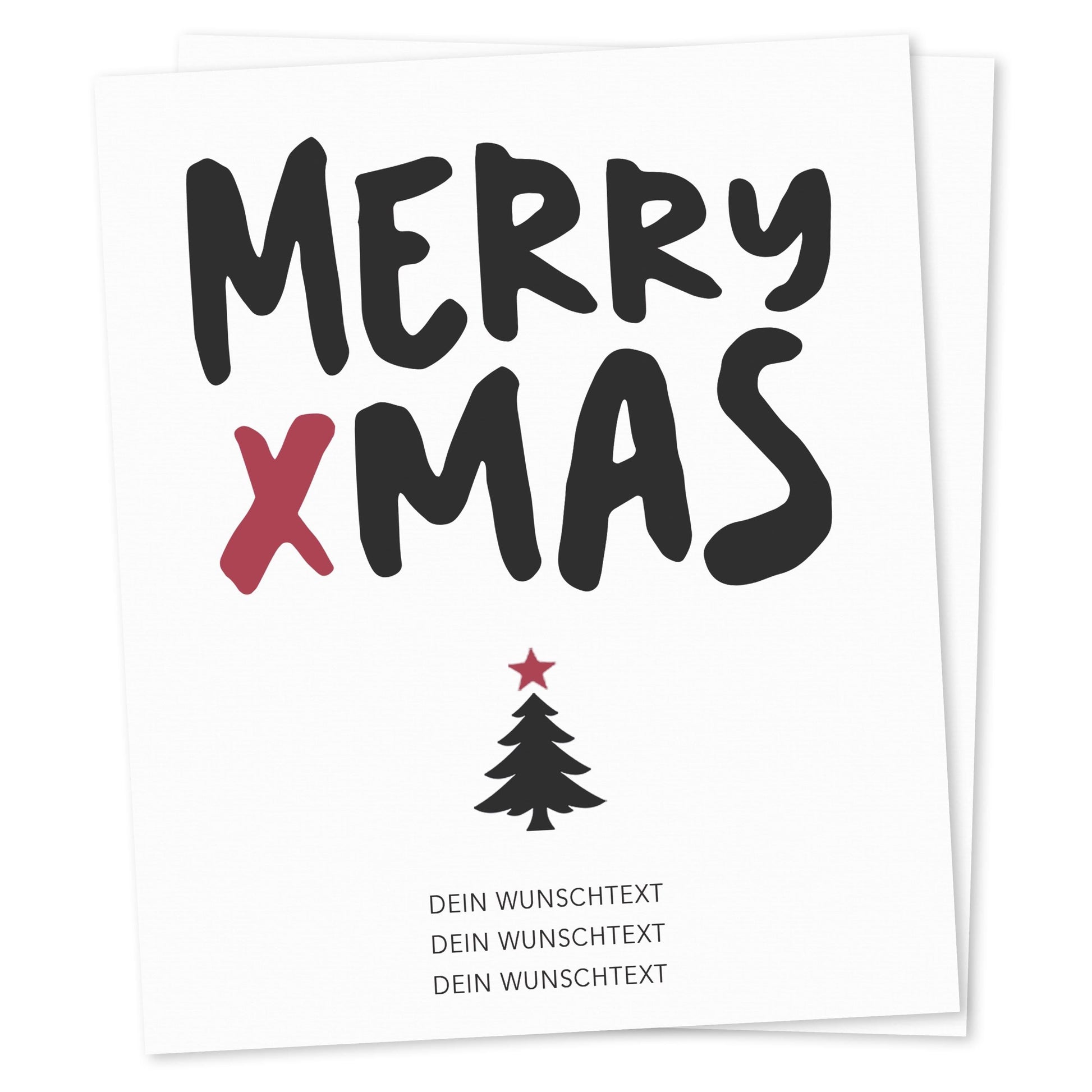 Weihnachten personalisierte Flaschenetiketten Merry Christmas Weihnachtsgeschenk Geschenk Wein Etiketten selbstklebend 2 Stk. | 10x12 cm
