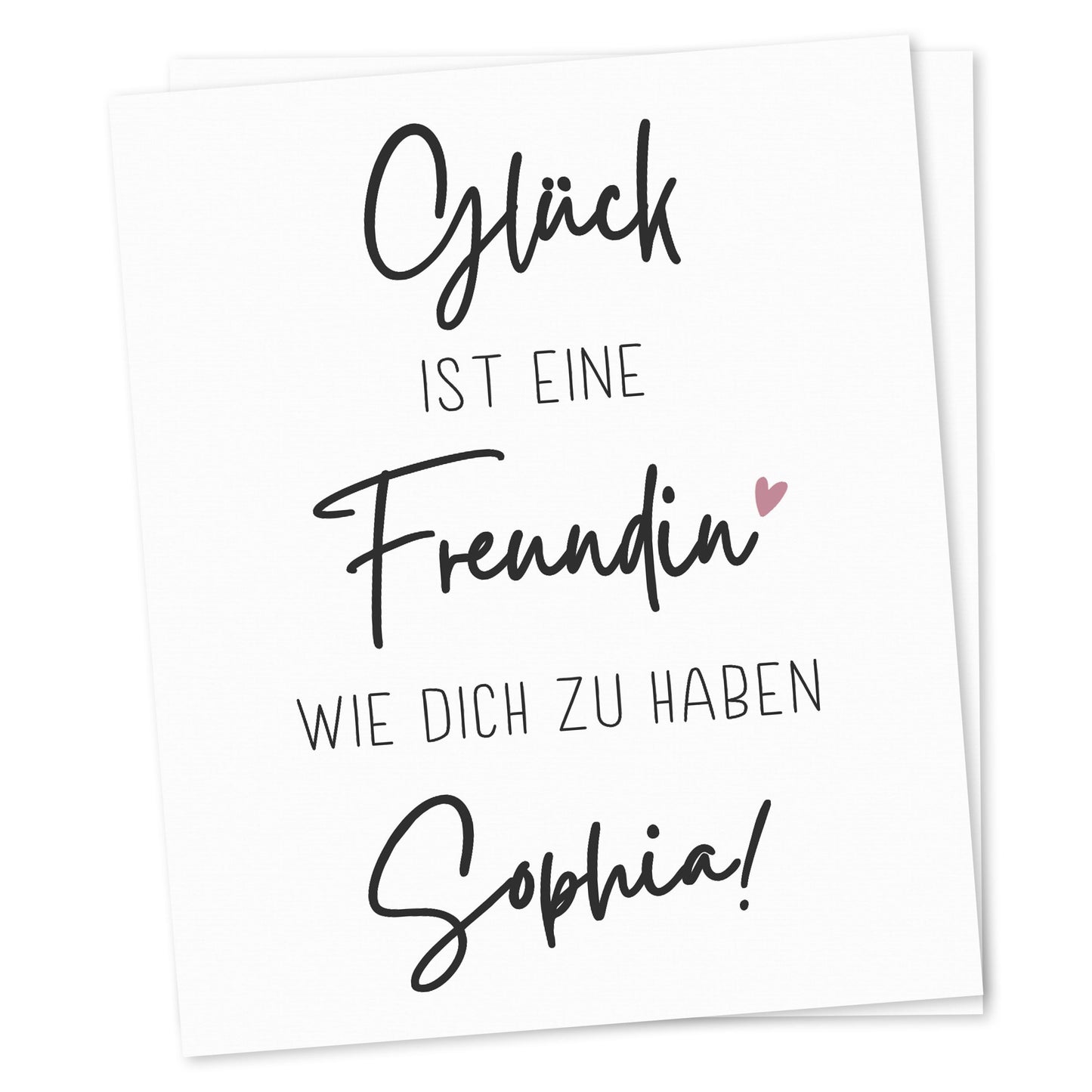 Glück ist eine Freundin wie dich zu haben Weinetiketten personalisiert Geburtstagsgeschenk Geburtstag Frau Wein Etiketten 2 Stk. | 10x12 cm