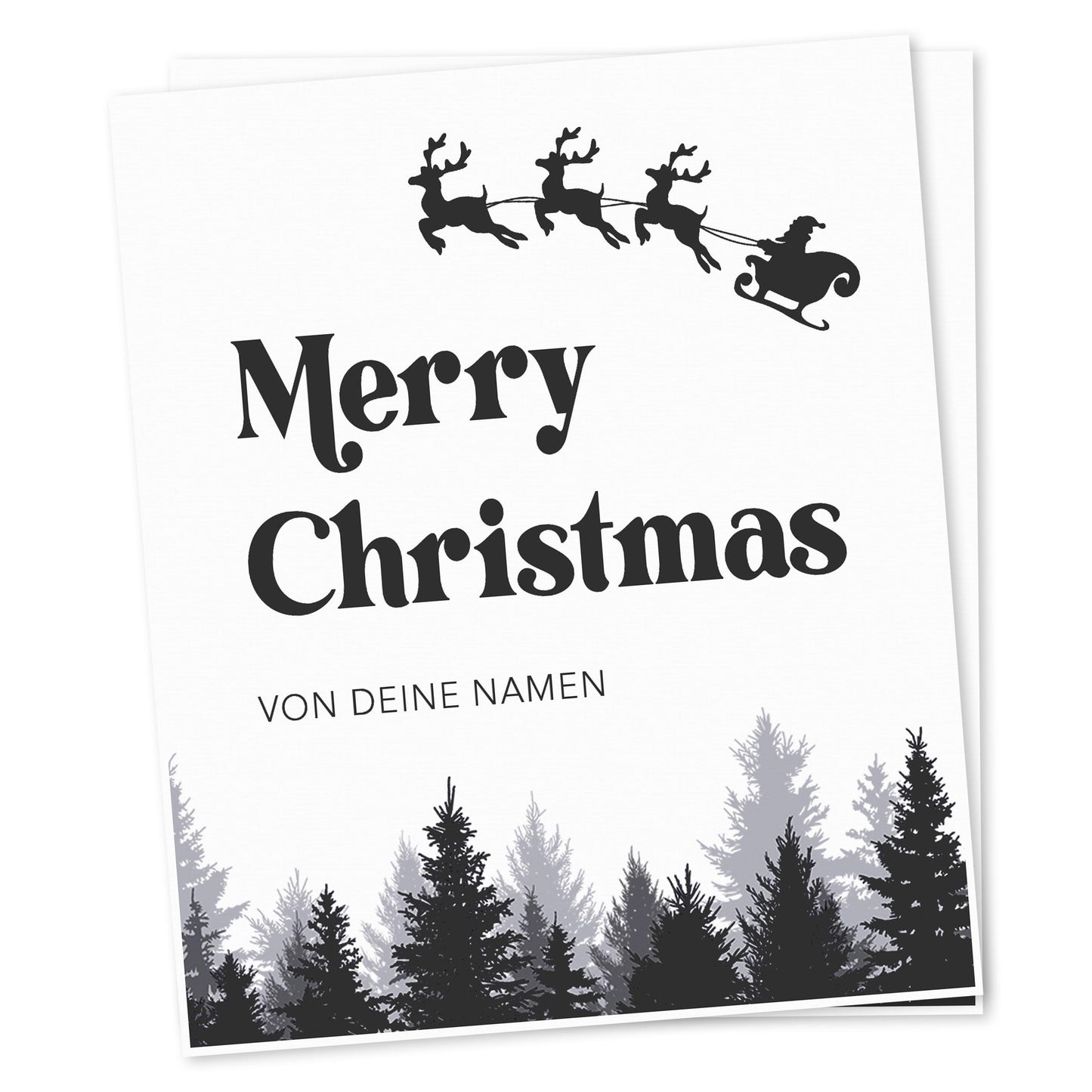 Merry Christmas Weihnachten Flaschenetiketten personalisiert Weihnachtsgeschenk Geschenk Wein Etiketten selbstklebend 2 Stk. | 10x12 cm