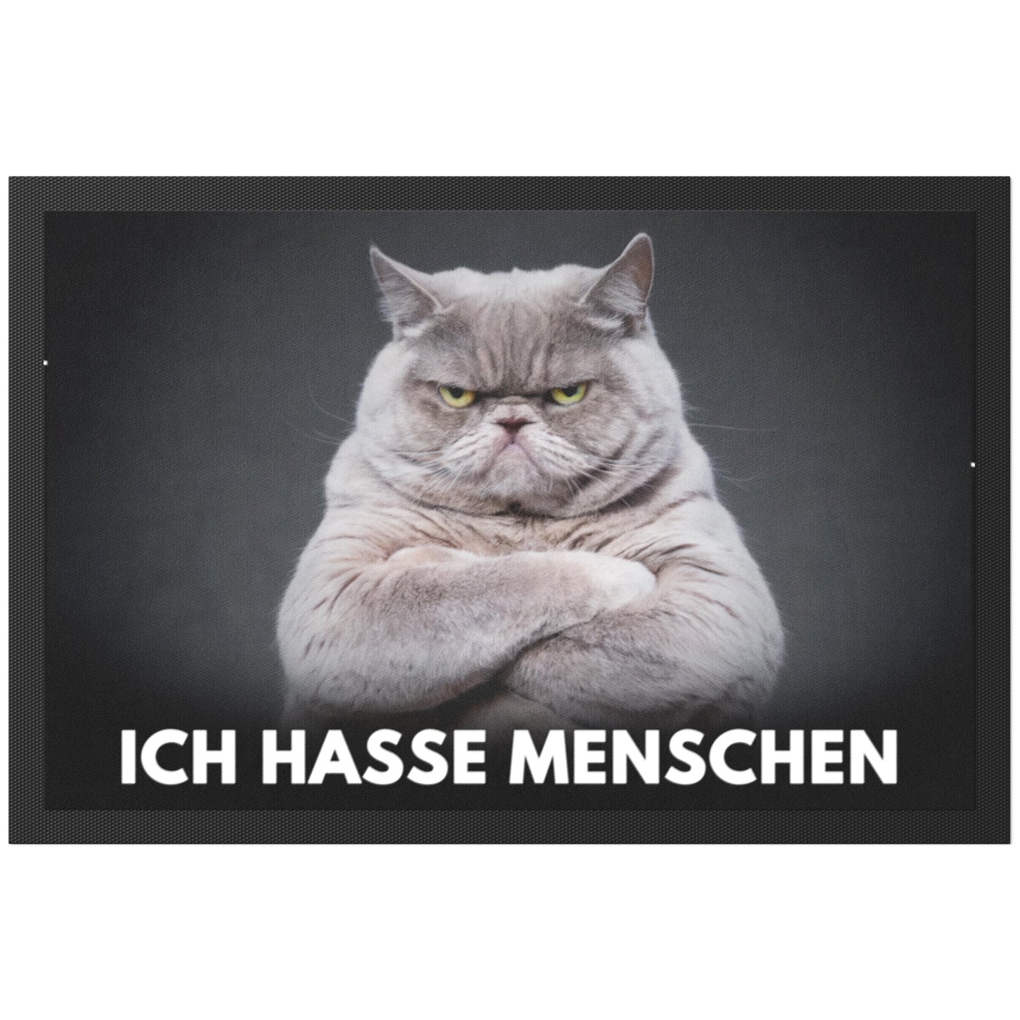 Ich hasse Menschen Fußmatte Katze Einzugsgeschenk Haus Wohnung Einweihungsgeschenk lustige Geschenk Türmatte für Innen 60x40 cm