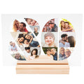 80. Geburtstag Frau Mann Geschenk Foto Acrylglas Bild Fotogeschenk personalisiert Geburtstagsgeschenk Fotocollage inkl. Holzfuß 20x30 cm