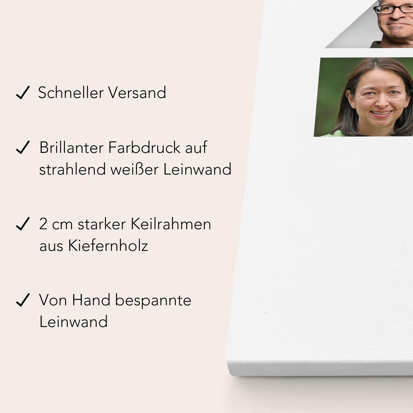 40. Geburtstag Frau Mann Geschenk Fotocollage 40 Leinwand personalisiert mit Fotos Fotogeschenk Geburtstagsgeschenk 30x40 cm