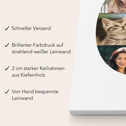 60. Geburtstag Frau Mann Geschenk Fotocollage 60 Leinwand personalisiert mit Fotos Fotogeschenk Geburtstagsgeschenk 30x40 cm