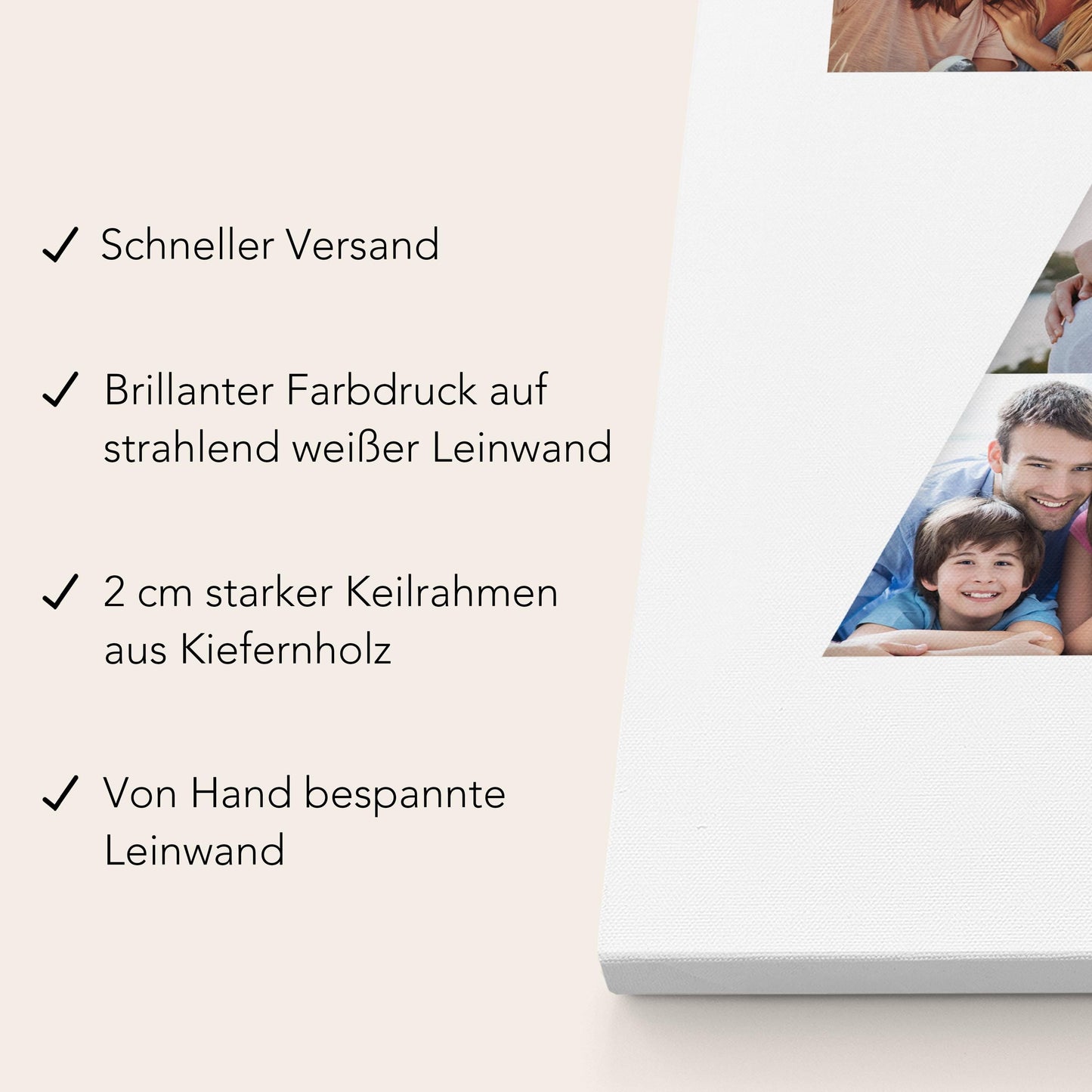 70. Geburtstag Frau Mann Geschenk Fotocollage 70 Leinwand personalisiert mit Fotos Fotogeschenk Geburtstagsgeschenk 30x40 cm