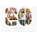 80. Geburtstag Frau Mann Geschenk Fotocollage 80 Leinwand personalisiert mit Fotos Fotogeschenk Geburtstagsgeschenk 30x40 cm