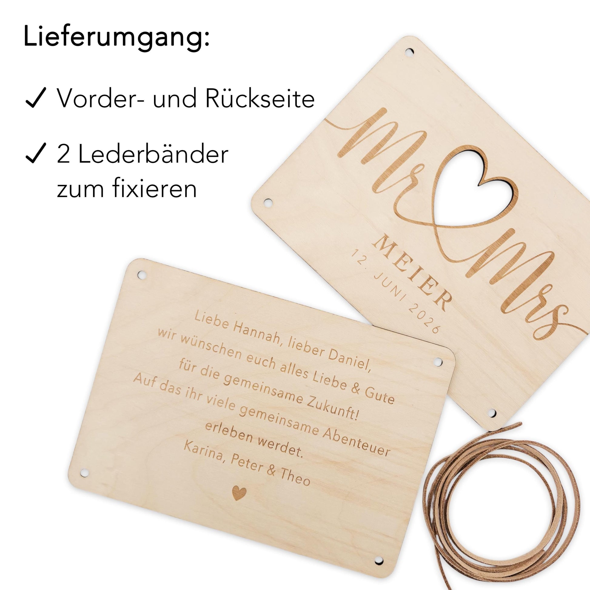 Hochzeitsgeschenk Geld Geldgeschenke Verpackung Hochzeit personalisiertes Hochzeitsgeschenk Brautpaar Geschenk Karte aus Holz 12x17 cm