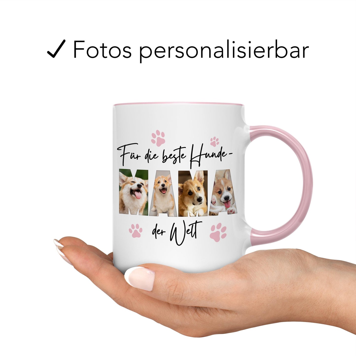 Hundemama Tasse Hund personalisiert mit Foto Hundebesitzerin Geschenk Fototasse Hundeliebhaberin Hundetasse lustig