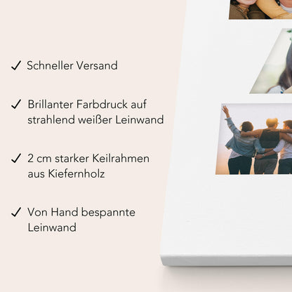 30. Geburtstag Frau Mann Geschenk Fotocollage 30 Leinwand personalisiert mit Fotos Fotogeschenk Geburtstagsgeschenk 30x40 cm