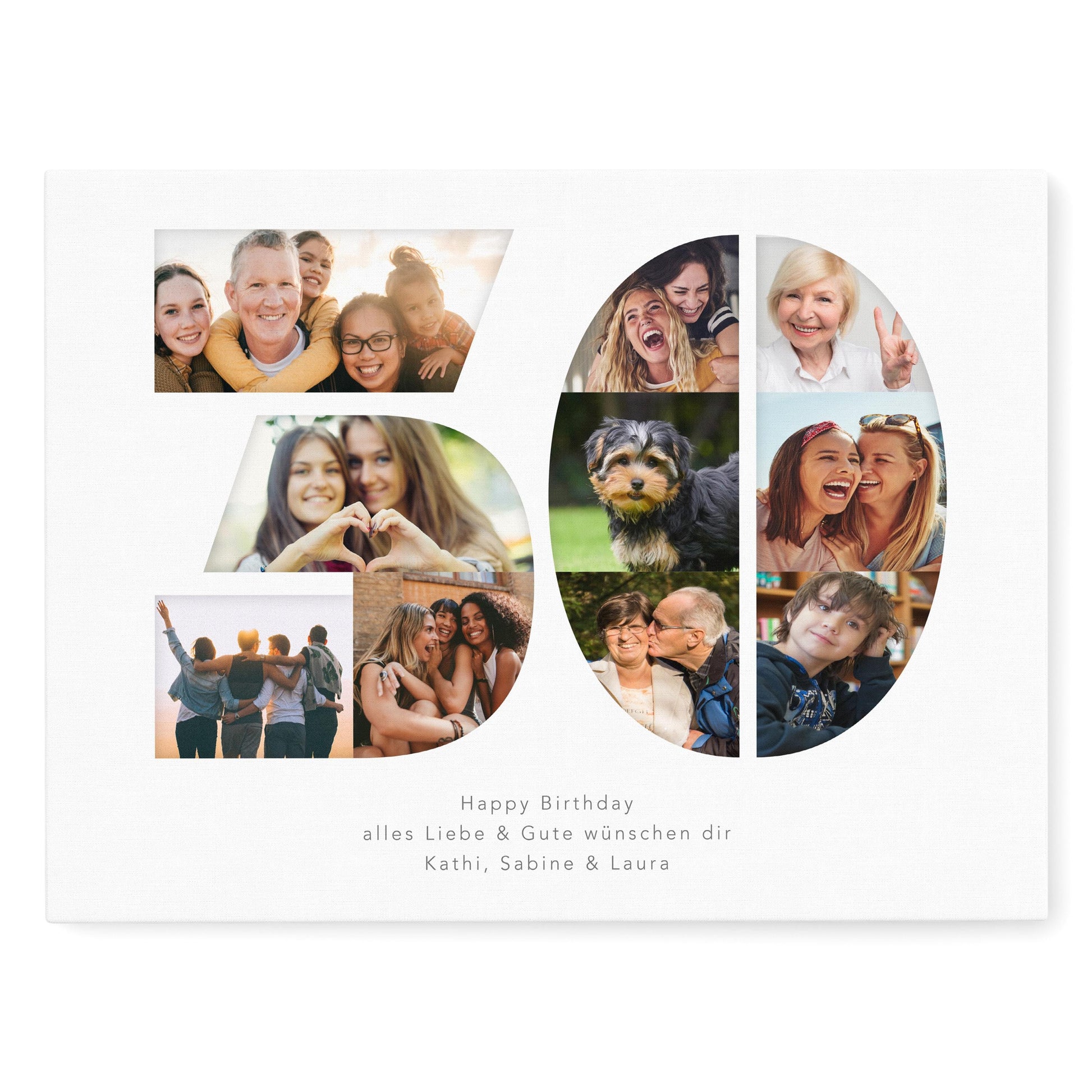 30. Geburtstag Frau Mann Geschenk Fotocollage 30 Leinwand personalisiert mit Fotos Fotogeschenk Geburtstagsgeschenk 30x40 cm