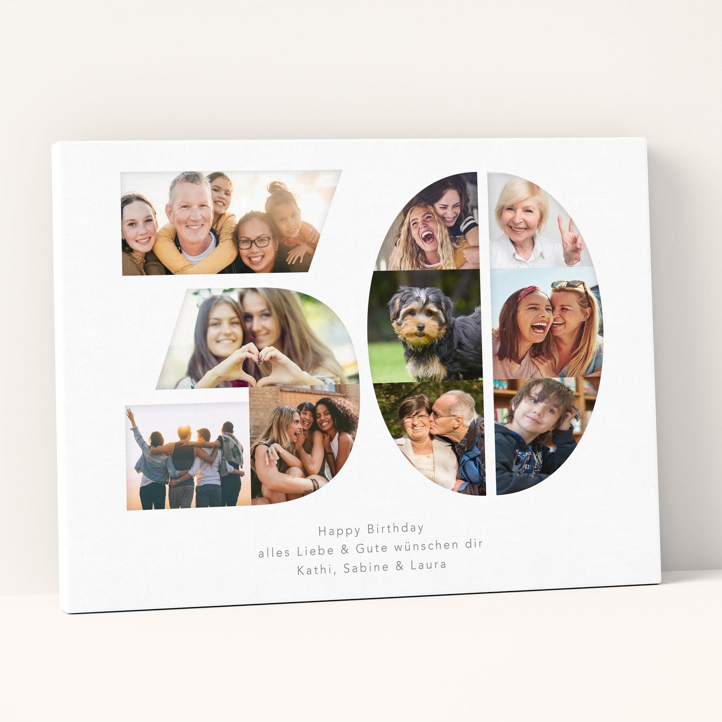 30. Geburtstag Frau Mann Geschenk Fotocollage 30 Leinwand personalisiert mit Fotos Fotogeschenk Geburtstagsgeschenk 30x40 cm