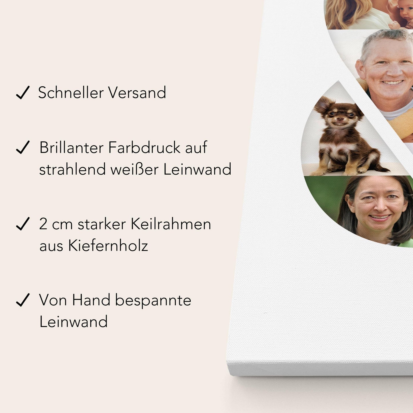 80. Geburtstag Frau Mann Geschenk Fotocollage 80 Leinwand personalisiert mit Fotos Fotogeschenk Geburtstagsgeschenk 30x40 cm