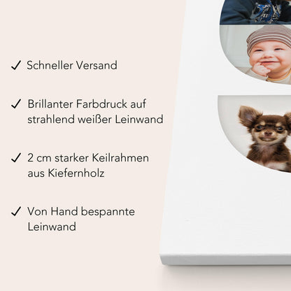 90. Geburtstag Frau Mann Geschenk Fotocollage 90 Leinwand personalisiert mit Fotos Fotogeschenk Geburtstagsgeschenk 30x40 cm