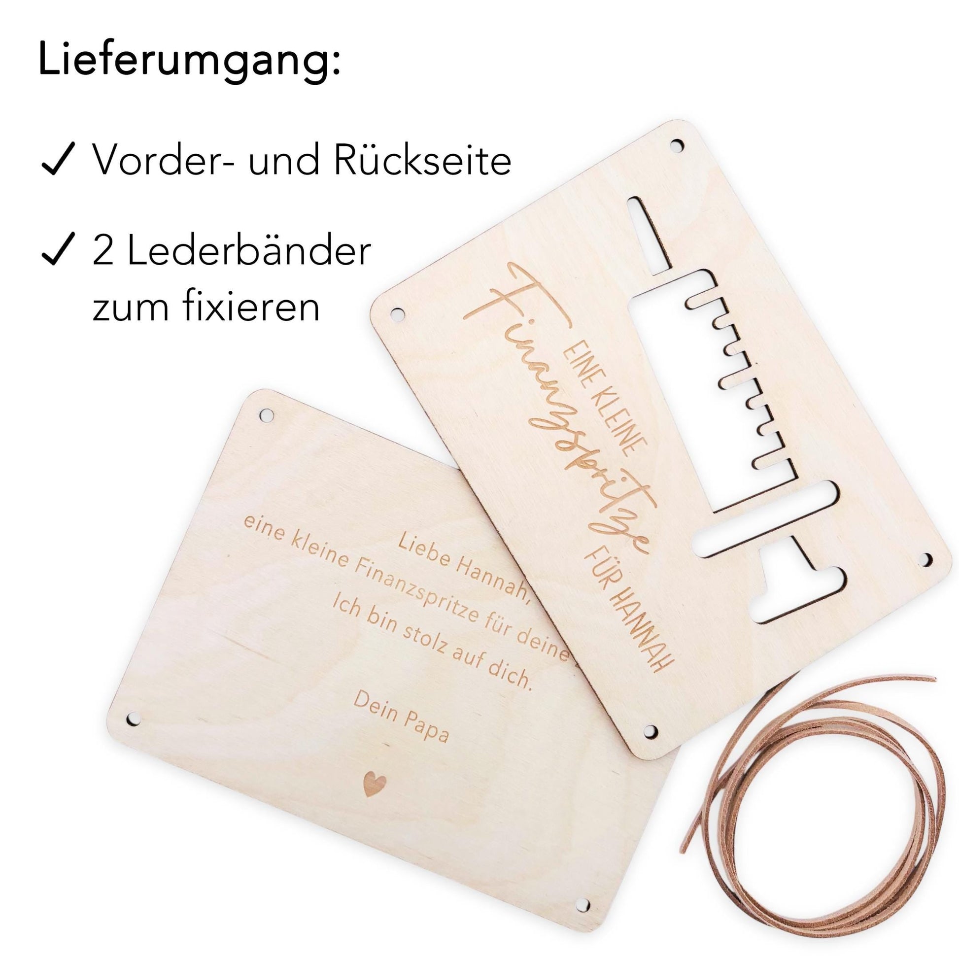 Finanzspritze Geldgeschenk personalisiert Wunscherfüller Geburtstag Jubiläum Geschenk Geld Geschenkverpackung Geschenkkarte Holz 12x17 cm