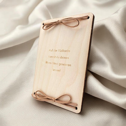 Geldgeschenk Geburtstag Ein paar Mäuse für dich personalisierte Geld Verpackung Geburtstagsgeschenk Geschenkkarte aus Holz 12x17 cm