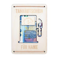 Tankgutschein Geschenk Geldgeschenk Tanken Geburtstag personalisierte Geld Verpackung Spritgeld Geschenkkarte Holz 12x17 cm