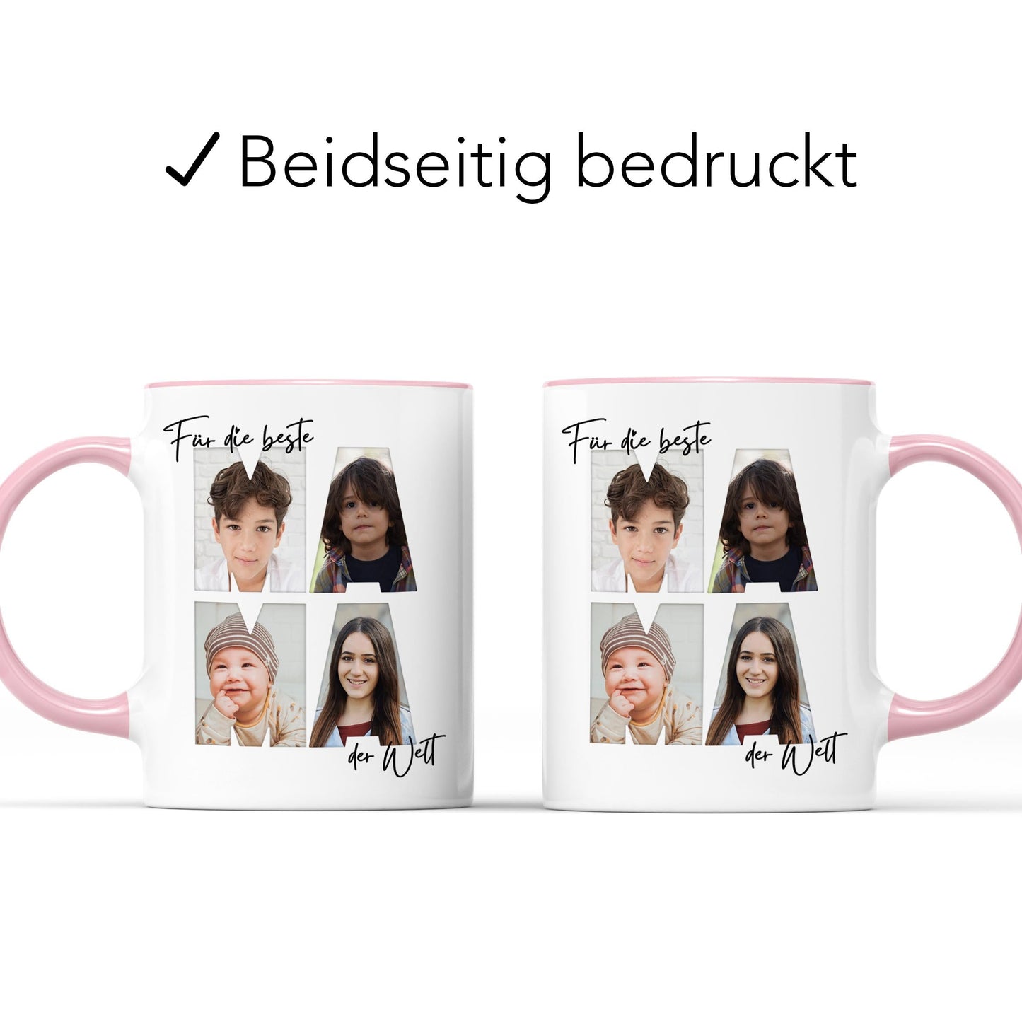 Mama Geschenk zum Geburtstag personalisierte Tasse mit Fotos der Kinder Beste Mama der Welt Muttertagsgeschenk