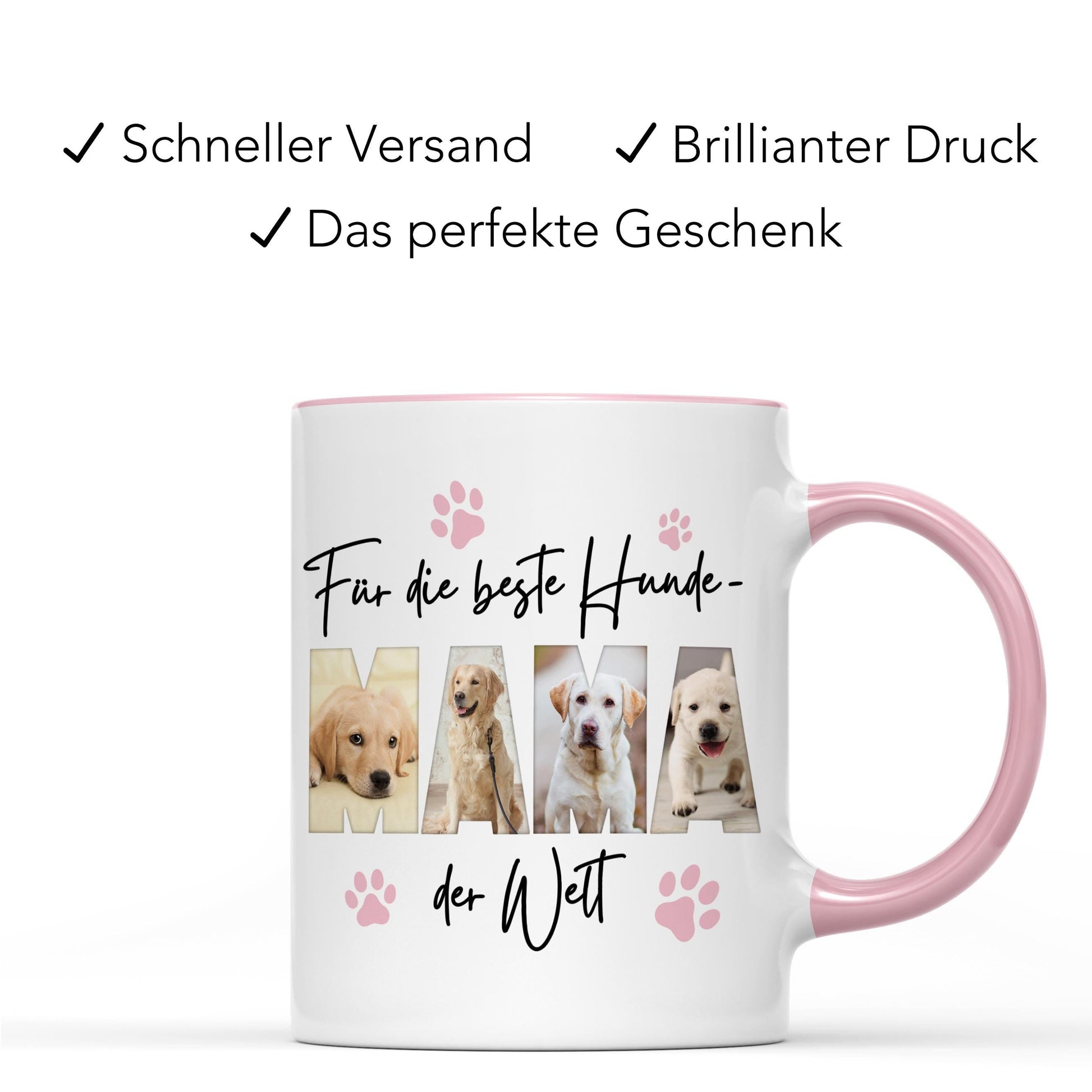 Hundemama Tasse Hund personalisiert mit Foto Hundebesitzerin Geschenk Fototasse Hundeliebhaberin Hundetasse lustig