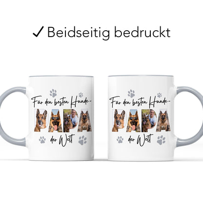 Hundepapa Tasse Hund personalisiert mit Foto Hundebesitzer Fototasse Geschenk Hundeliebhaber Hundetasse lustig