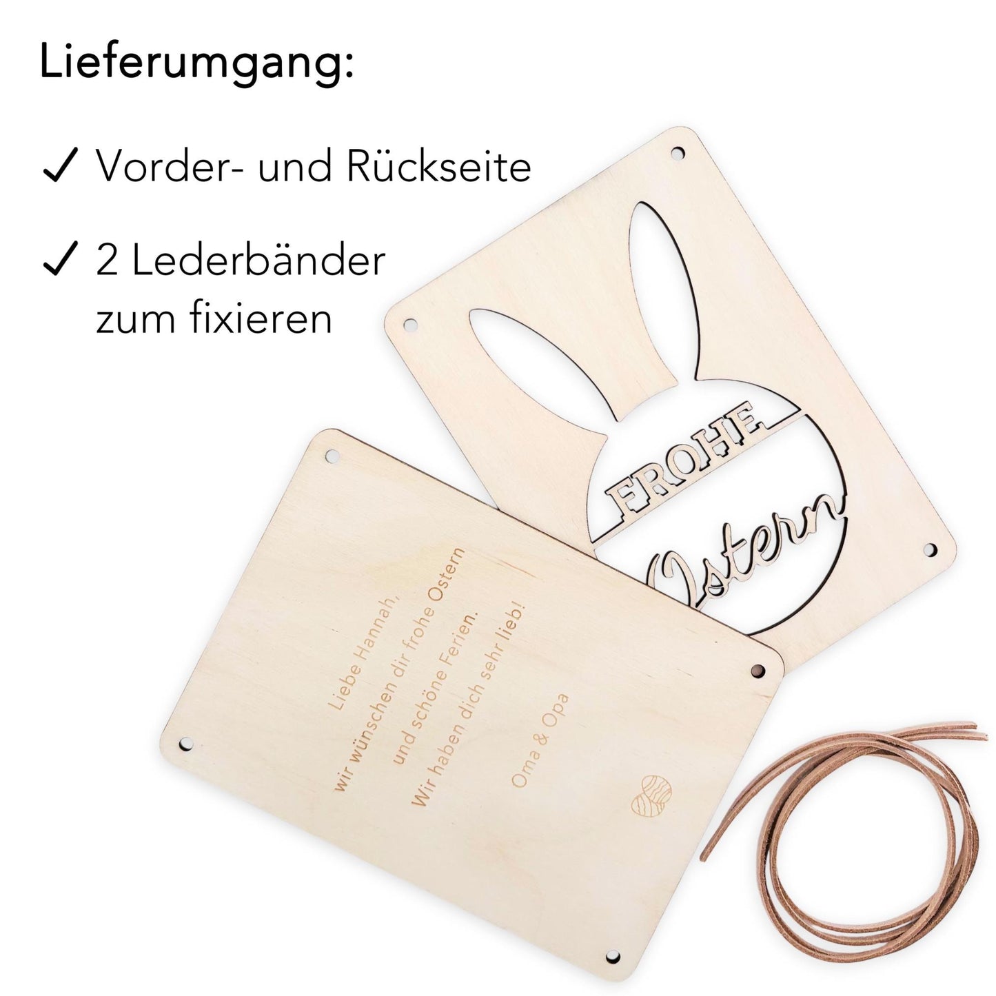 Ostern Geldgeschenk personalisiertes Ostergeschenk Kinder Geld Verpackung Osterkarte Geschenkkarte aus Holz 12x17 cm