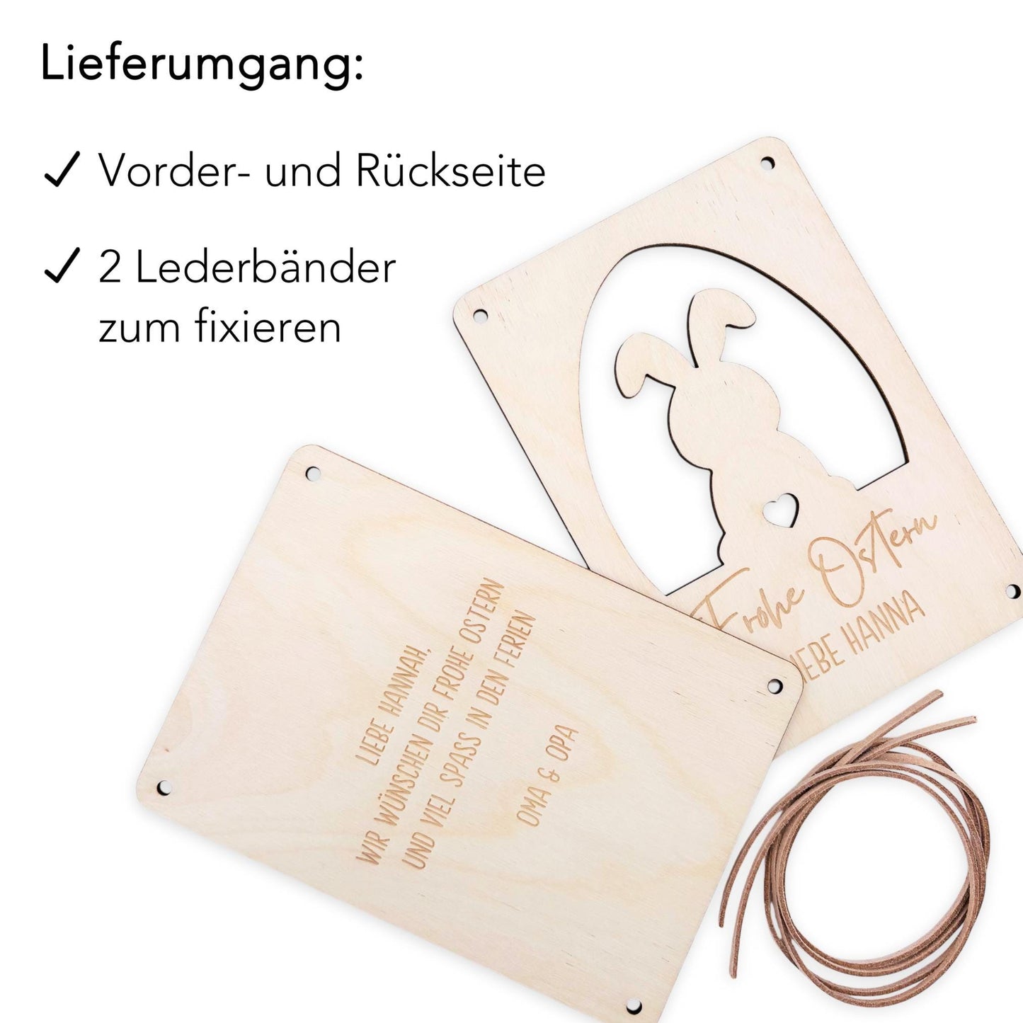 Geldgeschenk Ostern personalisiertes Ostergeschenk Kinder Geld Verpackung Osterkarte Geschenkkarte aus Holz 12x17 cm