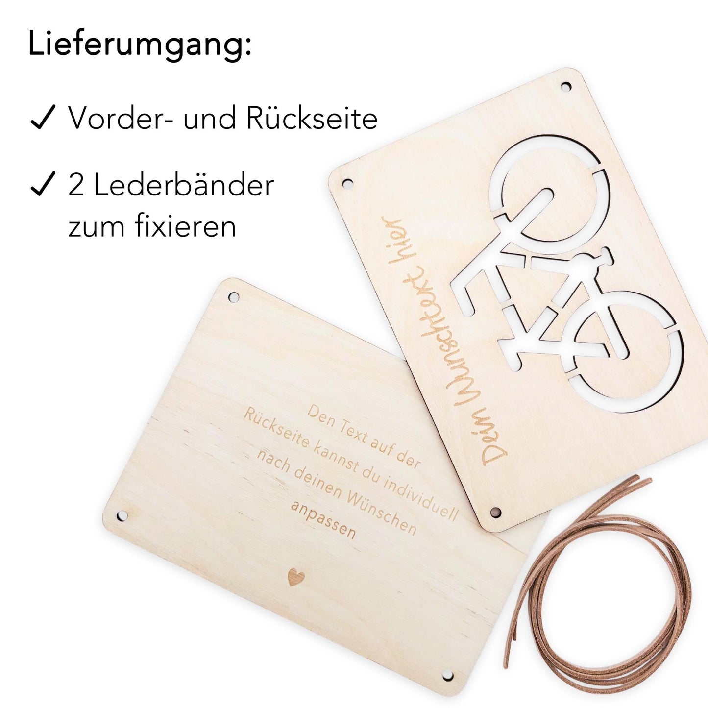 Geldgeschenk Fahrrad Geburtstag Wunscherfüller personalisierte Geldkarte Geld Verpackung Geburtstagskarte Geschenkkarte aus Holz 12x17 cm