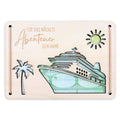 Kreuzfahrt Geldgeschenk Reise Schiffsreise personalisierte Geld Verpackung Urlaub Reisegutschein Reisekasse Geschenkkarte aus Holz 12x17