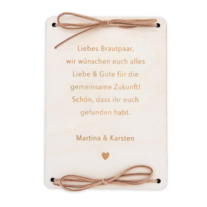 Hochzeitsgeschenk Geld Hochzeit personalisierte Geldgeschenk Verpackung Hochzeitsgeschenk für Brautpaar Geschenk Geschenkkarte aus Holz