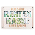 Rente Geldgeschenk personalisiertes Renteneintritt Geschenk Rentner Rentenkasse Abschiedsgeschenk Kollegen Geschenkkarte aus Holz 12x17 cm