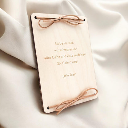 Der Lack ist ab Geldgeschenk Geburtstag personalisierte Geburtstagskarte Geldverpackung Geld Geburtstagsgeschenk Geschenkkarte Holz 12x17 cm