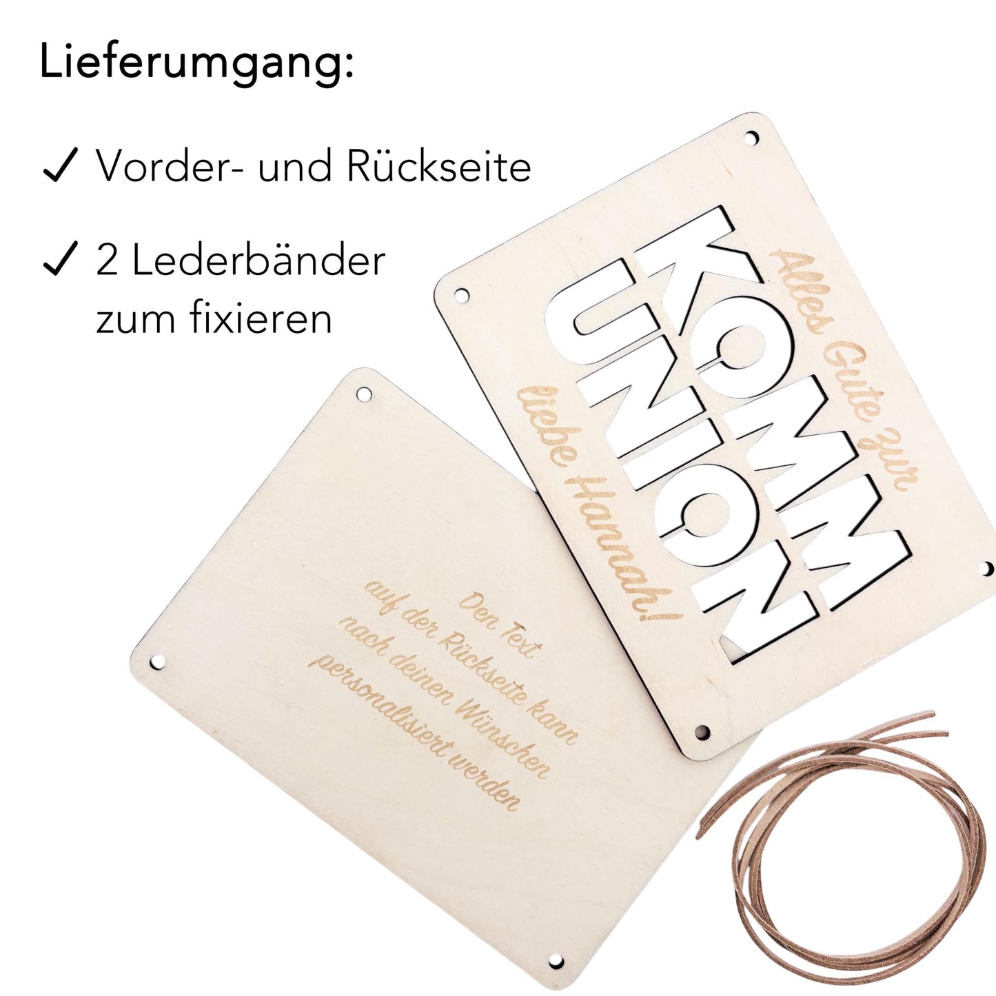 Geldgeschenk Kommunion Geschenk Junge Mädchen personalisierte Geld Verpackung Erstkommunion Geschenkkarte aus Holz 12x17 cm