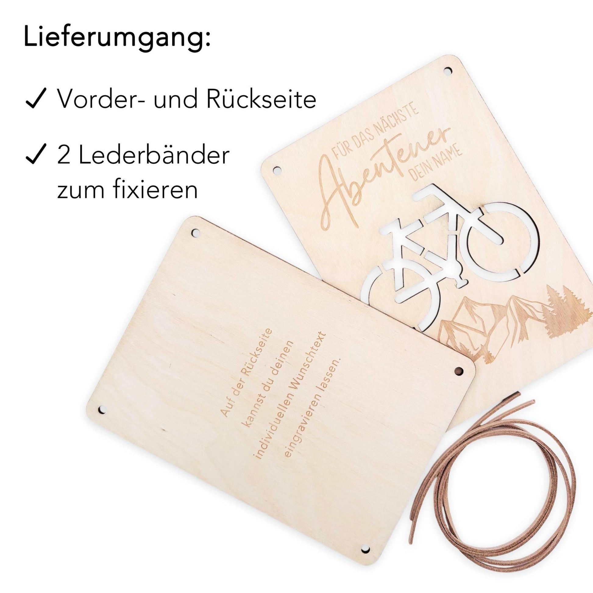 Geldgeschenk Fahrrad Geburtstag Wunscherfüller personalisierte Geldkarte Geld Verpackung Geburtstagskarte Geschenkkarte aus Holz 12x17 cm