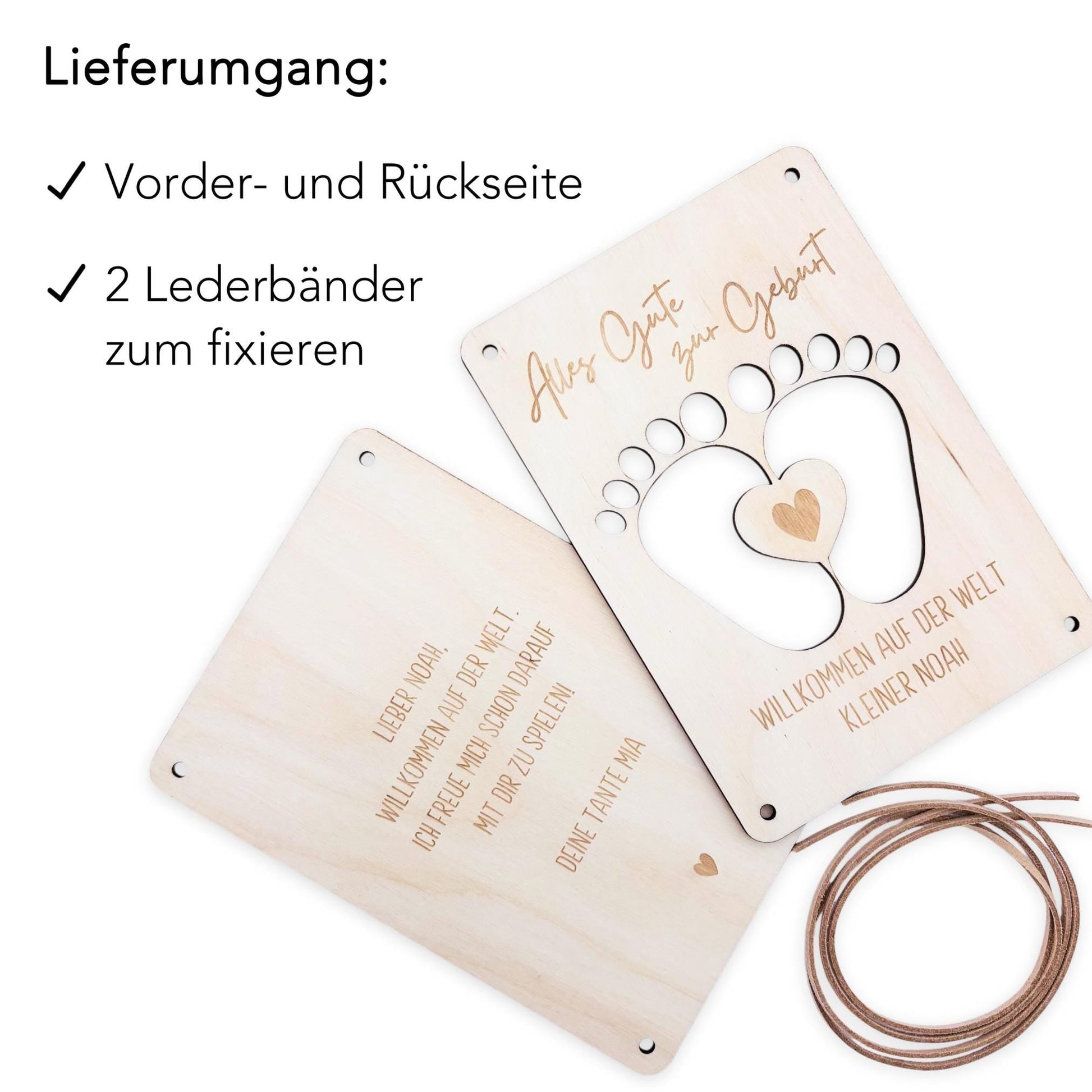 Geldgeschenk Geburt Baby personalisierte Geld Verpackung Geburtstagsgeschenk Jungen Mädchen Geschenkkarte aus Holz 12x17 cm