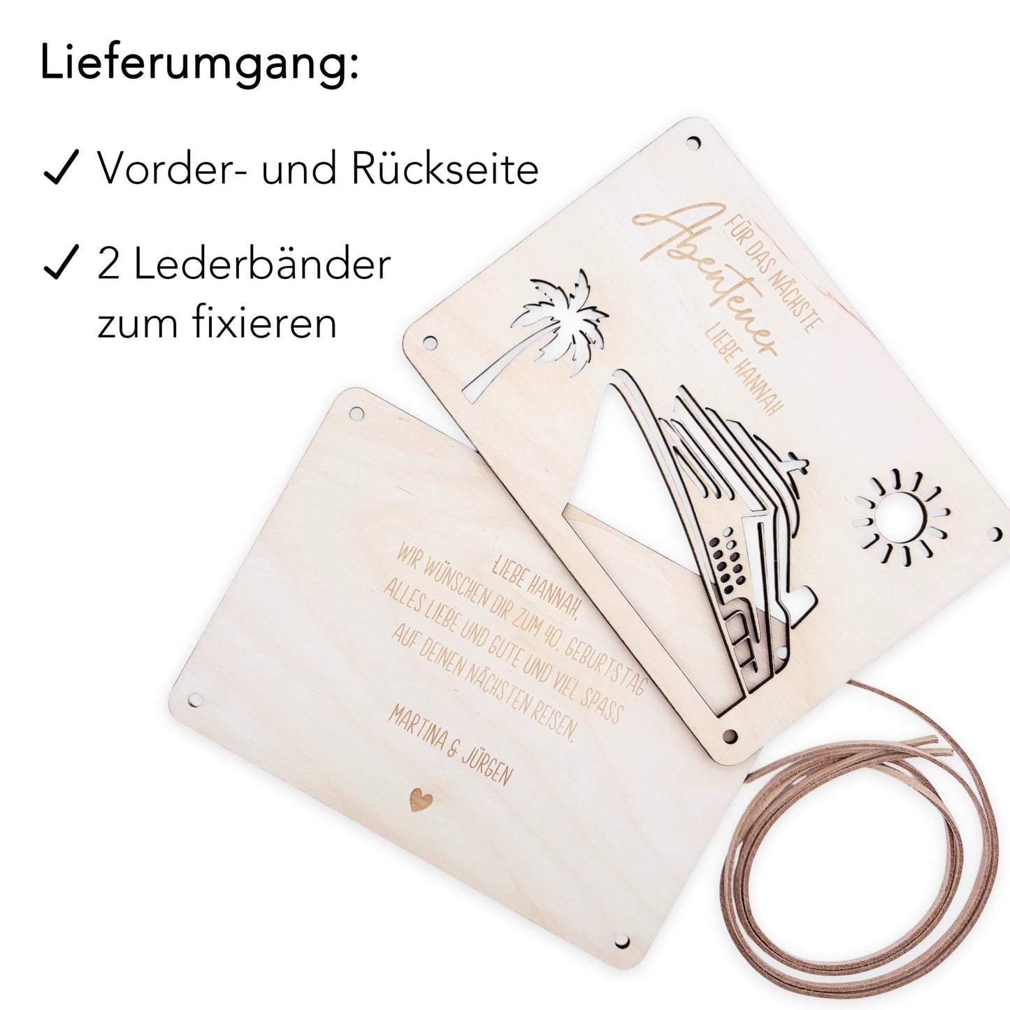 Kreuzfahrt Geldgeschenk Reise Schiffsreise personalisierte Geld Verpackung Urlaub Reisegutschein Reisekasse Geschenkkarte aus Holz 12x17