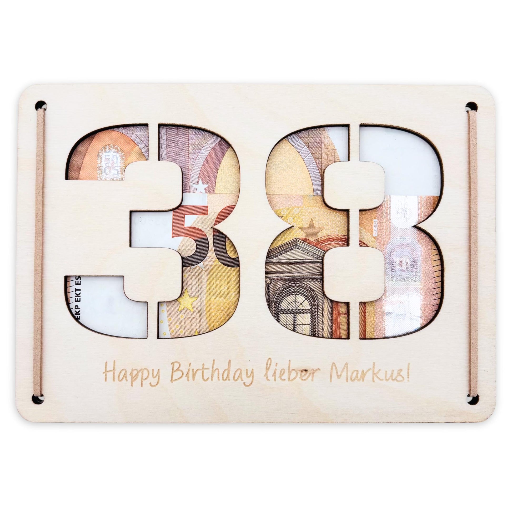 Geldgeschenk Geburtstag personalisierte Geburtstagskarte Geldverpackung Verpackung Geld Geburtstagsgeschenk Geschenkkarte Holz 12x17 cm