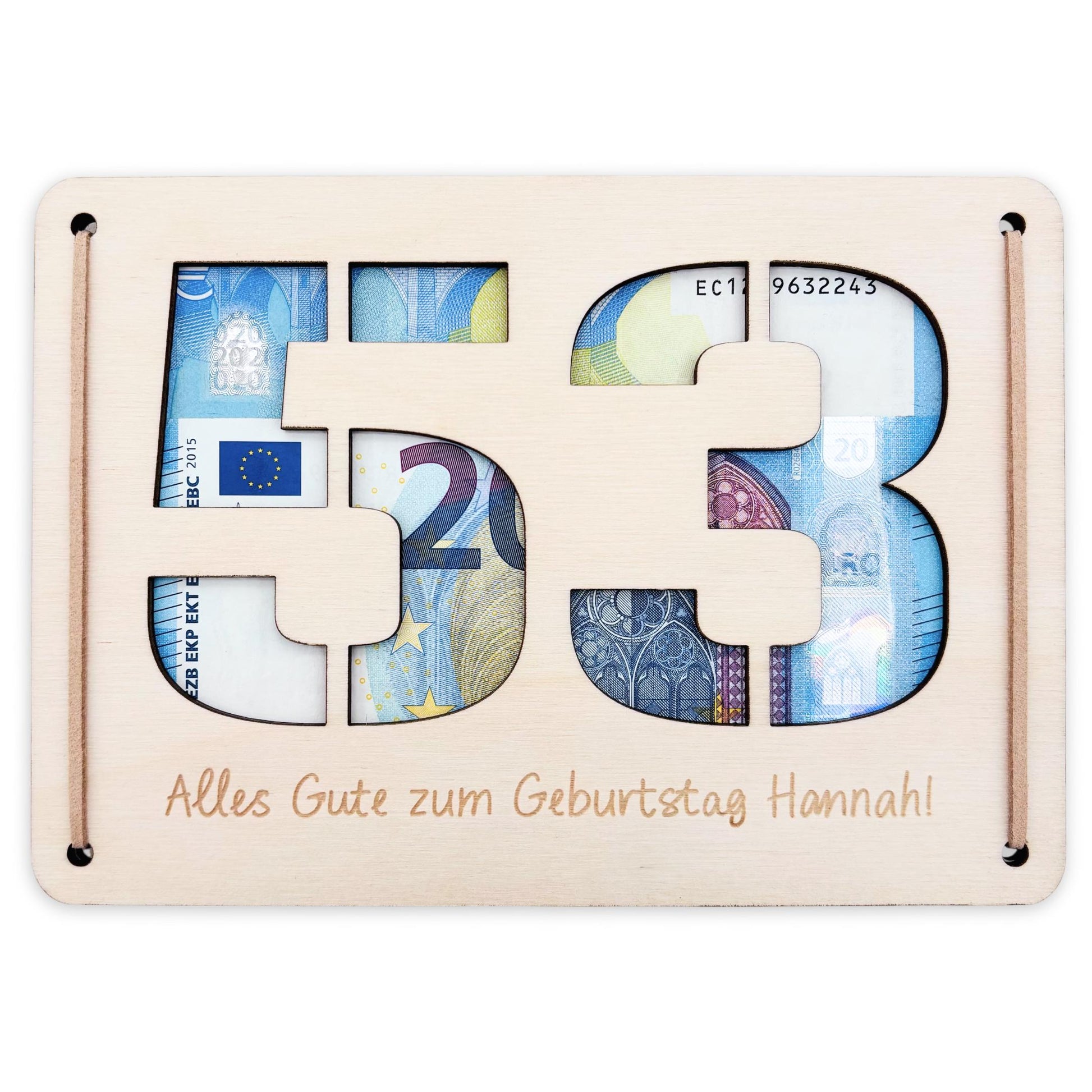 Geldgeschenk Geburtstag personalisierte Geburtstagskarte Geldverpackung Verpackung Geld Geburtstagsgeschenk Geschenkkarte Holz 12x17 cm