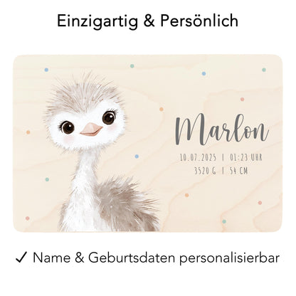 Erinnerungskiste Baby Strauß Holzkiste personalisierte Erinnerungsbox Mädchen Junge Geschenk Geburt Geburtsgeschenk 30x20x13 cm