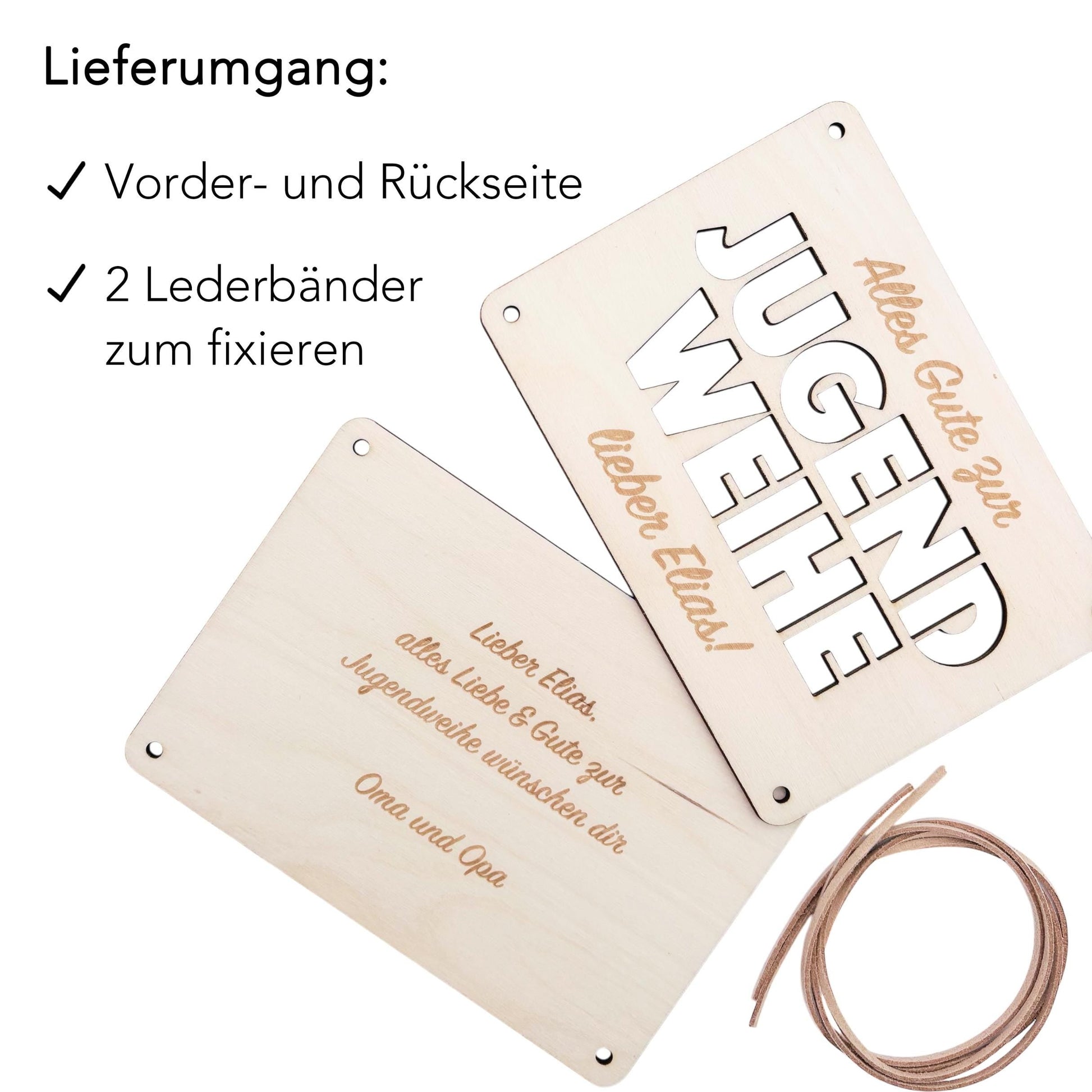 Jugendweihe Geschenk personalisiert Geldgeschenk Verpackung Geld Geschenk Junge Mädchen Geschenkkarte aus Holz 12x17 cm